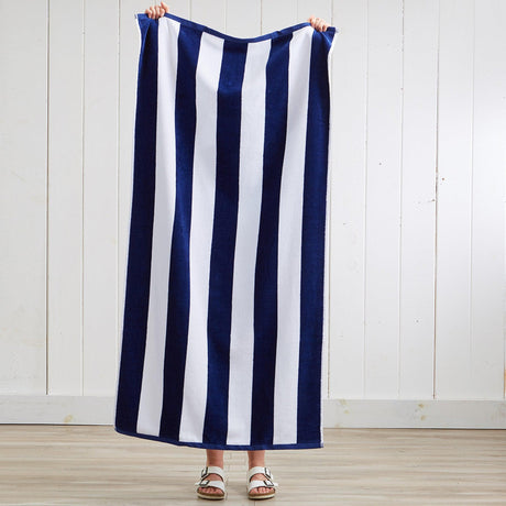 Cotton Velour Cabana Stripe Beach Towel – Novia Collection-Parc Decor
