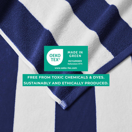 Cotton Velour Cabana Stripe Beach Towel – Novia Collection-Parc Decor