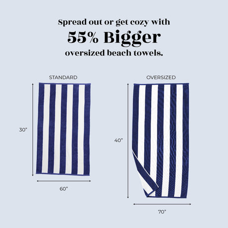 Cotton Velour Cabana Stripe Beach Towel – Novia Collection-Parc Decor