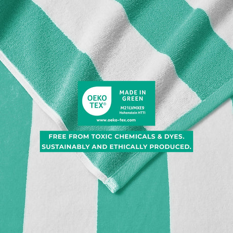 Cotton Velour Cabana Stripe Beach Towel – Novia Collection-Parc Decor
