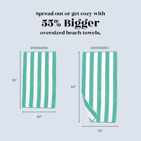Cotton Velour Cabana Stripe Beach Towel – Novia Collection-Parc Decor