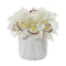 Cymbidium Orchid Artificial Arrangement in Marble Vase-Parc Decor