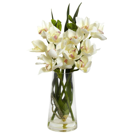 Cymbidium Orchid w/Vase-Parc Decor
