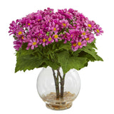 Daisy Artificial Arrangement in Fluted Vase-Parc Decor