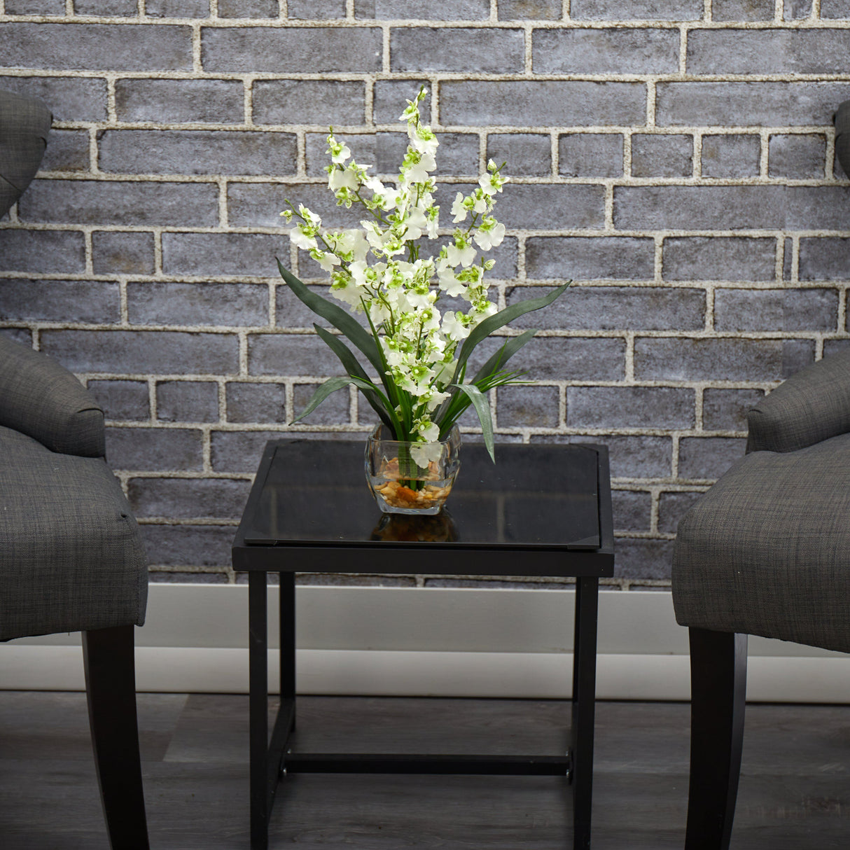 Dancing Lady Orchid Liquid Illusion Silk Flower Arrangement-Parc Decor