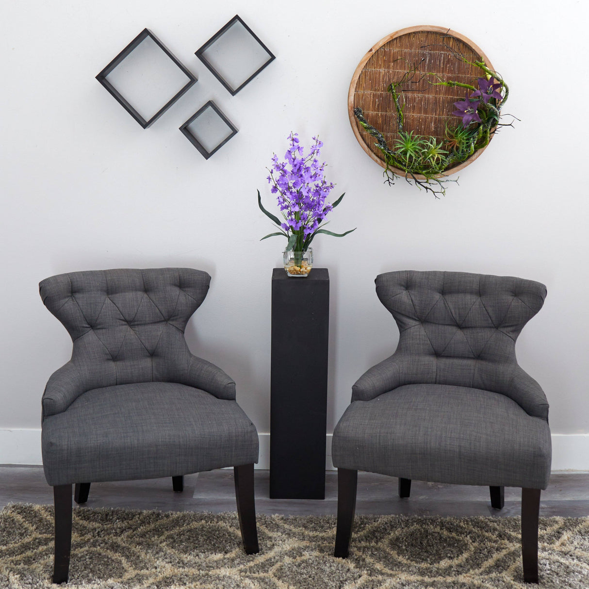 Dancing Lady Orchid Liquid Illusion Silk Flower Arrangement-Parc Decor