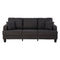 Dark Gray 3-Piece Sofa Set with Storage Ottoman & USB Charging-Parc Decor