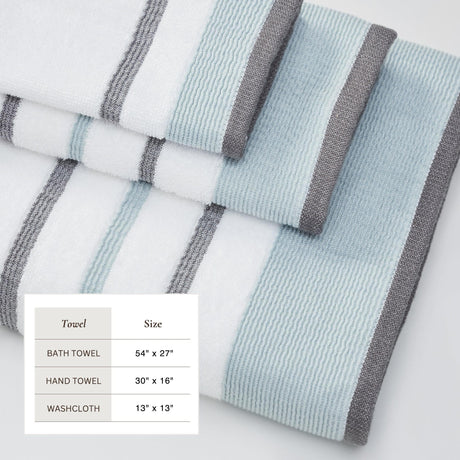 Decorative Cotton Stripe Bath Towel Set – Noelle Collection-Parc Decor