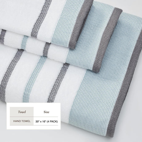 Decorative Cotton Stripe Bath Towel Set – Noelle Collection-Parc Decor