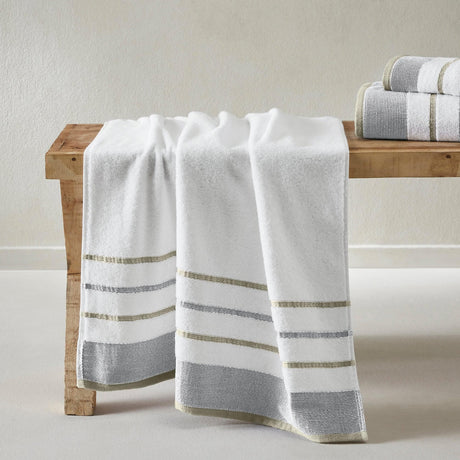 Decorative Cotton Stripe Bath Towel Set – Noelle Collection-Parc Decor