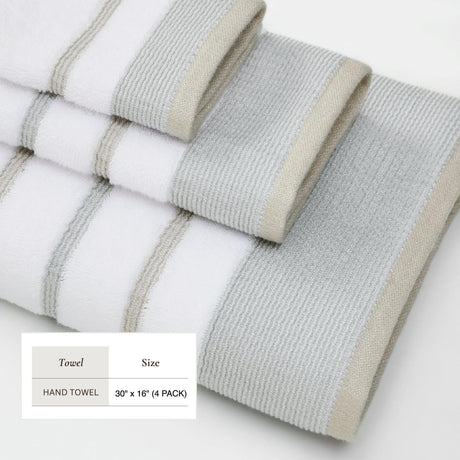 Decorative Cotton Stripe Bath Towel Set – Noelle Collection-Parc Decor