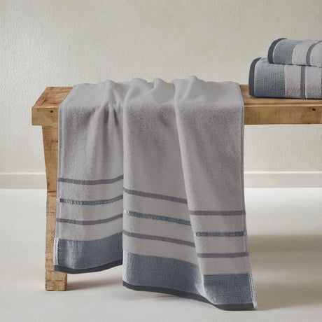 Decorative Cotton Stripe Bath Towel Set – Noelle Collection-Parc Decor