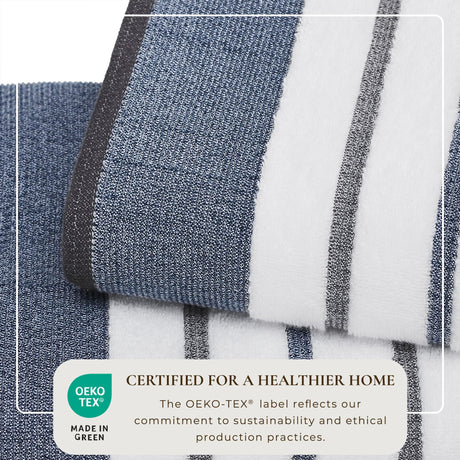 Decorative Cotton Stripe Bath Towel Set – Noelle Collection-Parc Decor