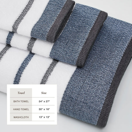 Decorative Cotton Stripe Bath Towel Set – Noelle Collection-Parc Decor