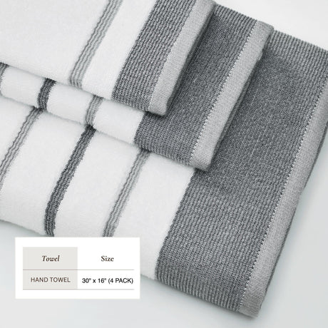 Decorative Cotton Stripe Bath Towel Set – Noelle Collection-Parc Decor