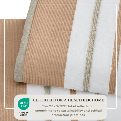 Decorative Cotton Stripe Bath Towel Set – Noelle Collection-Parc Decor