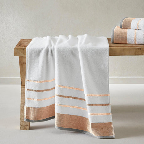 Decorative Cotton Stripe Bath Towel Set – Noelle Collection-Parc Decor