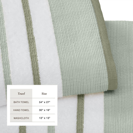 Decorative Cotton Stripe Bath Towel Set – Noelle Collection-Parc Decor