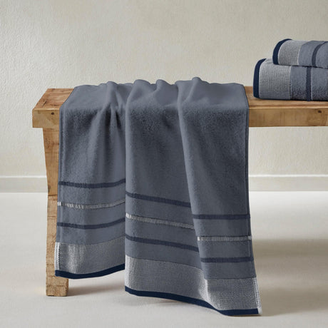 Decorative Cotton Stripe Bath Towel Set – Noelle Collection-Parc Decor