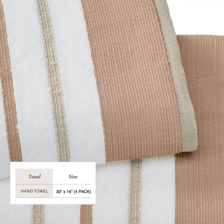 Decorative Cotton Stripe Bath Towel Set – Noelle Collection-Parc Decor