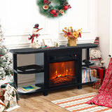 Decorative Modern 48" TV Stand with 18" Insert Electric Fireplace-Parc Decor