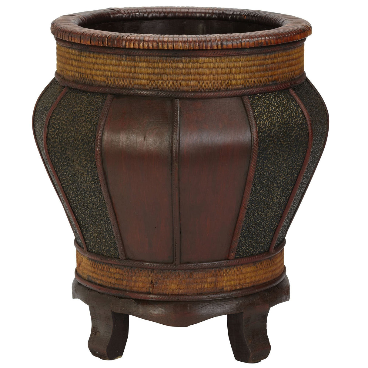 Decorative Wood Panel Planters (Set of 2)-Parc Decor