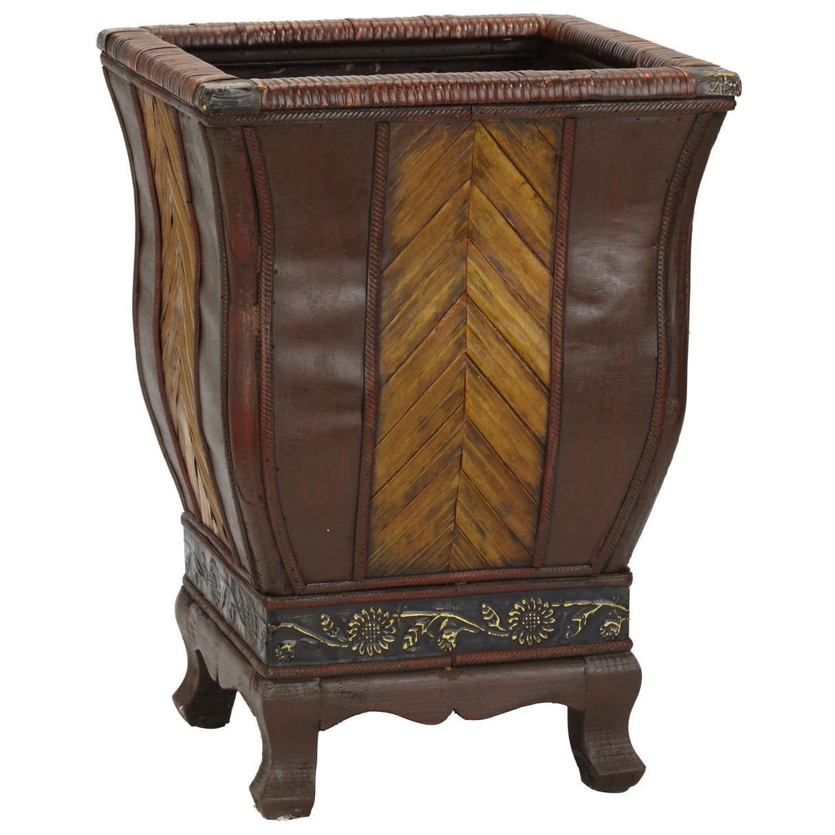 Decorative Wood Planters (Set of 2)-Parc Decor