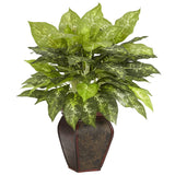 Dieffenbachia w/Decorative Vase Silk Plant-Parc Decor
