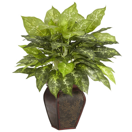 Dieffenbachia w/Decorative Vase Silk Plant-Parc Decor