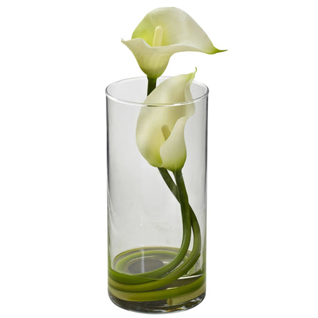 Double Calla Lily w/Cylinder (Set of 2)-Parc Decor