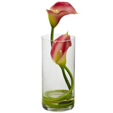 Double Calla Lily w/Cylinder (Set of 2)-Parc Decor