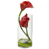 Double Calla Lily w/Cylinder (Set of 2)-Parc Decor