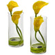 Double Calla Lily w/Cylinder (Set of 2)-Parc Decor