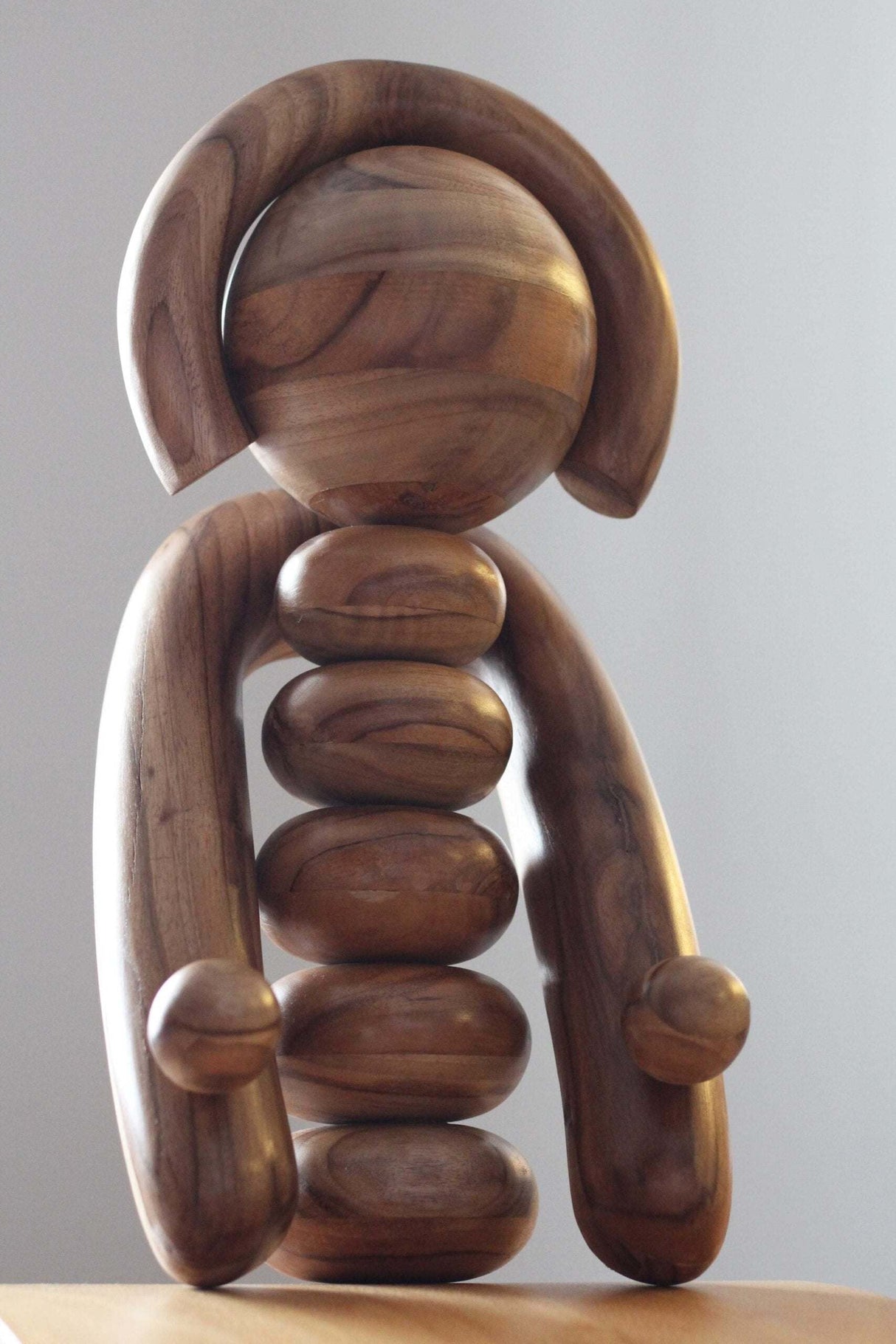 EARTH Totem - Wooden Sculpture-Parc Decor