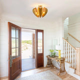 Elvira Farmhouse Gold Hexagonal Ceiling Light-Parc Decor