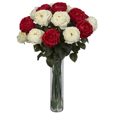 Fancy Rose Silk Flower Arrangement-Parc Decor