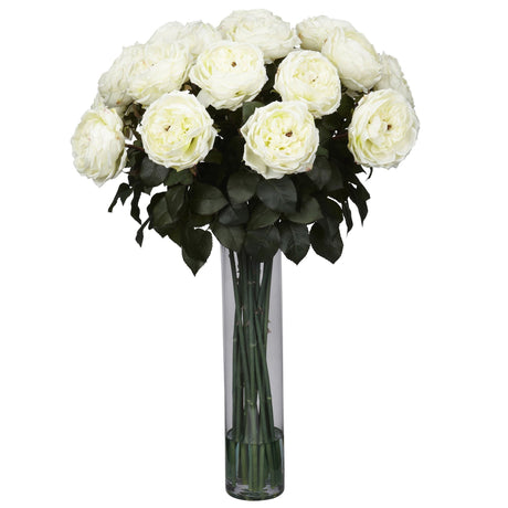 Fancy Rose Silk Flower Arrangement-Parc Decor