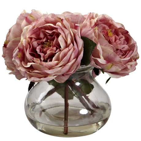 Fancy Rose w/Vase-Parc Decor