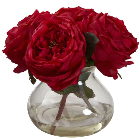 Fancy Rose w/Vase-Parc Decor