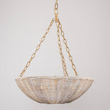 Farmhouse 3-Light Rattan Island Pendant Lighting in Bowl Shape-Parc Decor