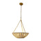 Farmhouse 3-Light Rattan Island Pendant Lighting in Bowl Shape-Parc Decor
