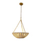 Farmhouse 3-Light Rattan Island Pendant Lighting in Bowl Shape-Parc Decor