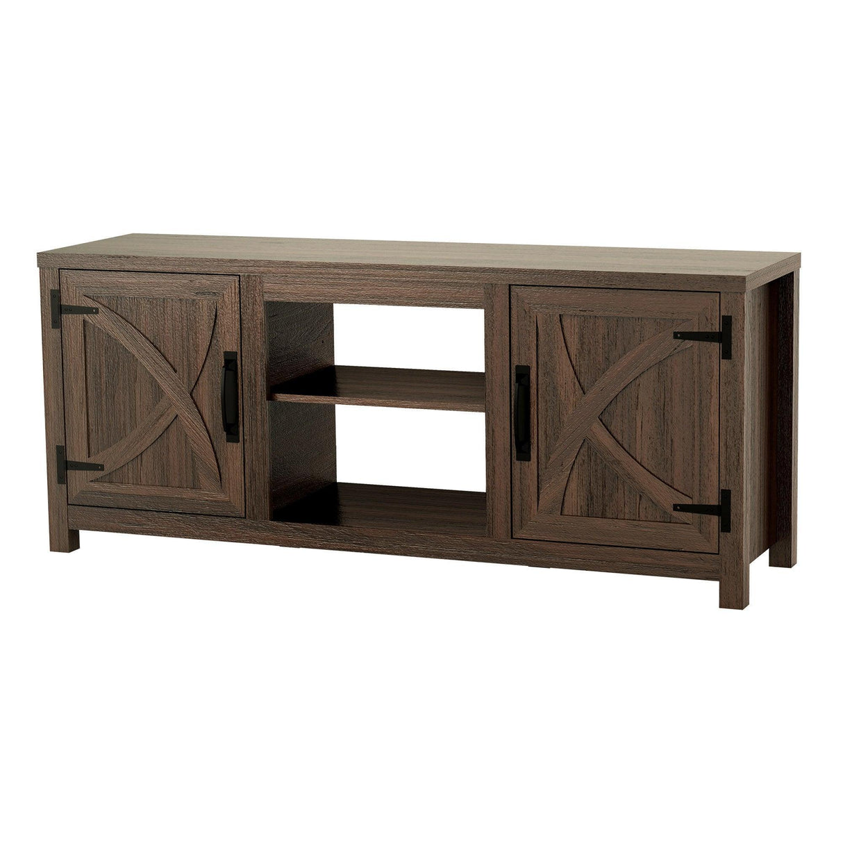 Farmhouse TV Stand for 58 Inch TV Storage Cabinet for Living Room-Parc Decor
