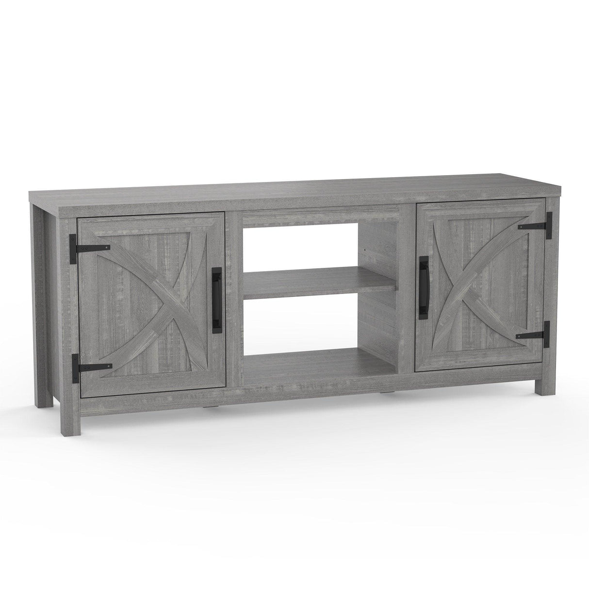 Farmhouse TV Stand for 58 Inch TV Storage Cabinet for Living Room-Parc Decor