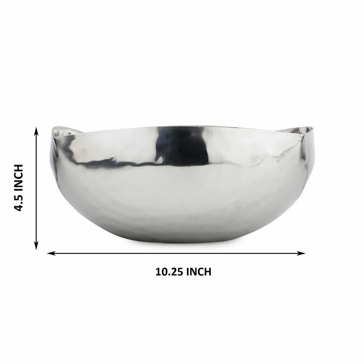 Full Polished Stainless Steel 11" Salad Bowl-Parc Decor