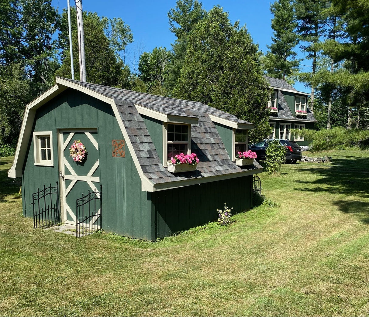 Geranium Artificial Bush UV Resistant (Indoor/Outdoor) (Set of 4)-Parc Decor