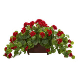 Geranium Artificial Plant in Decorative Planter-Parc Decor