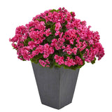 Geranium Artificial Plant in Slate Planter UV Resistant (Indoor/Outdoor)-Parc Decor