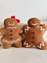 Gingerbread Man & Girl Holiday Pillow Set-Parc Decor