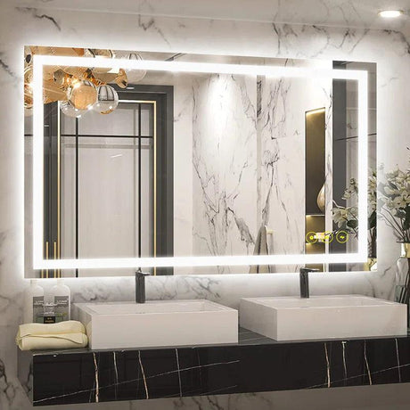 GlareGuard Anti-Fog Bathroom Led Mirror Backlit Illuminated Mirror Touch Switch Dimmable-Parc Decor
